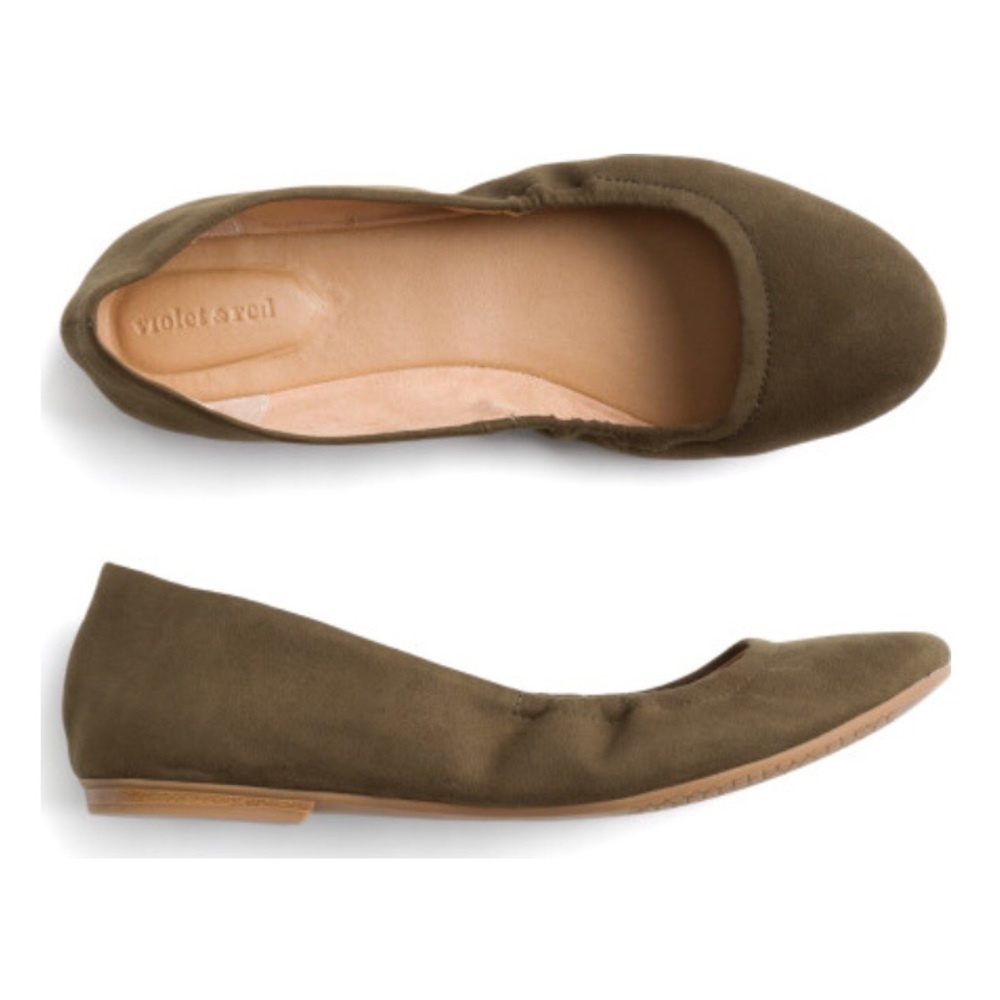 Violet & Red Ballet Flats